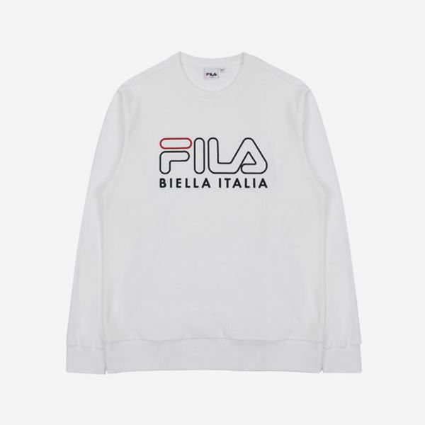 Sudaderas Fila Mujer Blancas - 3D Logo Embroidered - España 106527SKH